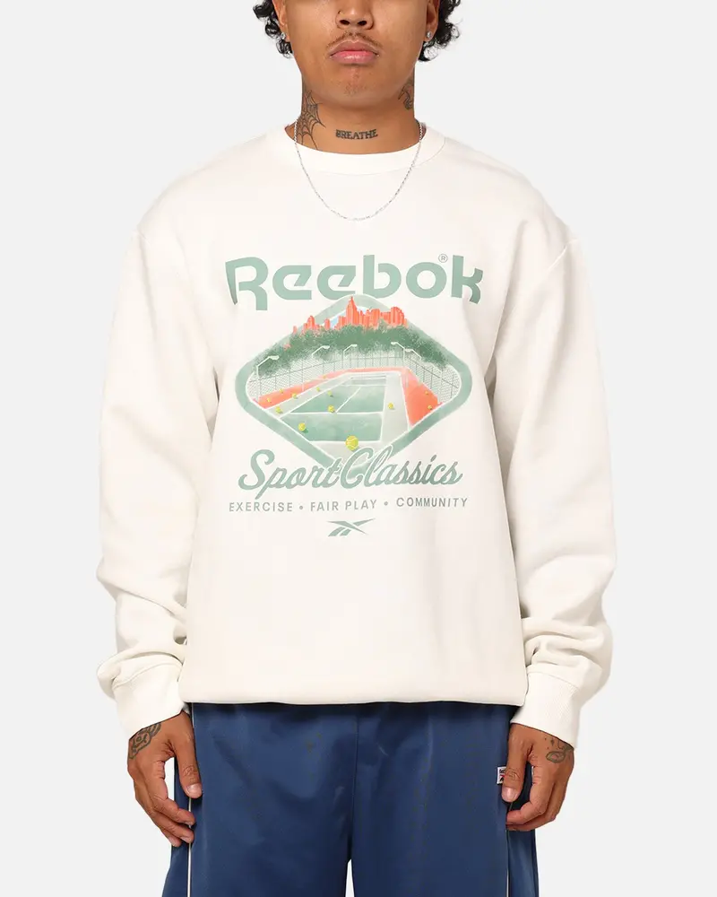 Reebok Cl Court Sport Crewneck Vintage White 1