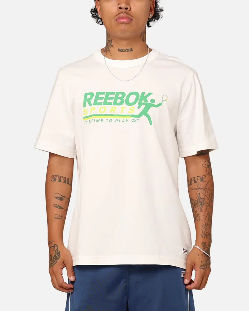 Reebok Court Sport Graphic T-Shirt Vintage White 1