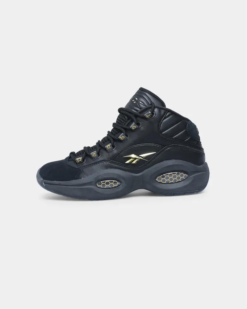 Reebok Question Mid Black/Black/Gold 1