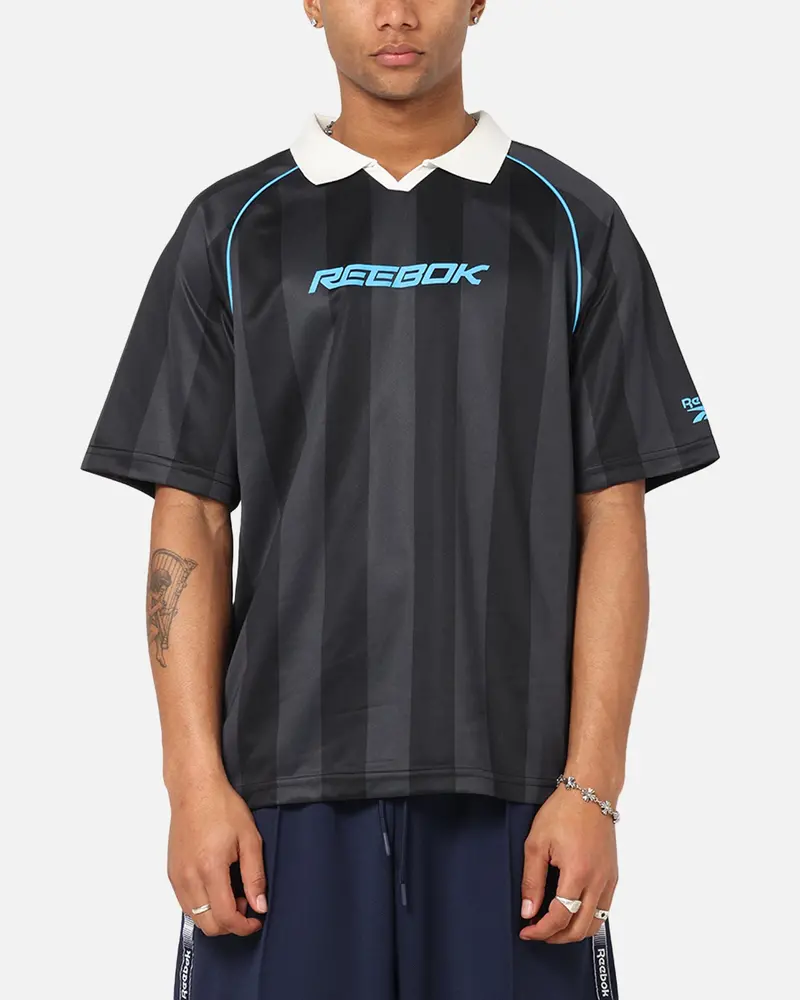 Reebok Retro Footy Polo T-Shirt Black 1