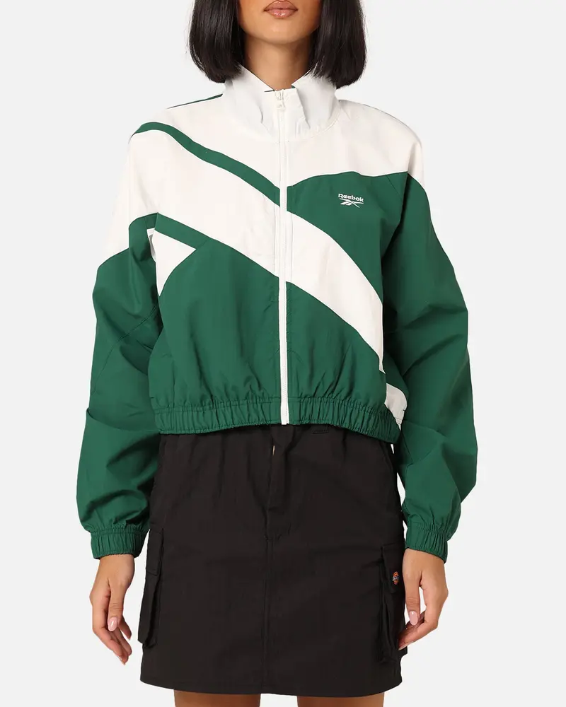 Reebok Women's Court Classics Track Top Dark Green 1