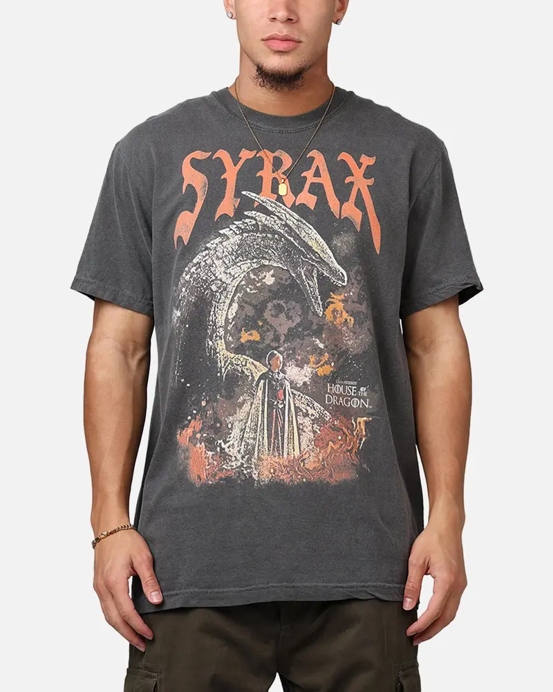 Ripple X Game Of Thrones 'House Of The Dragon' Syrax T-Shirt Washed Black 1