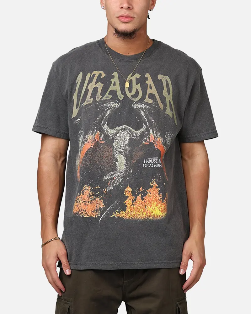 Ripple X Game Of Thrones 'House Of The Dragon' Vhagar T-Shirt Washed Black 1