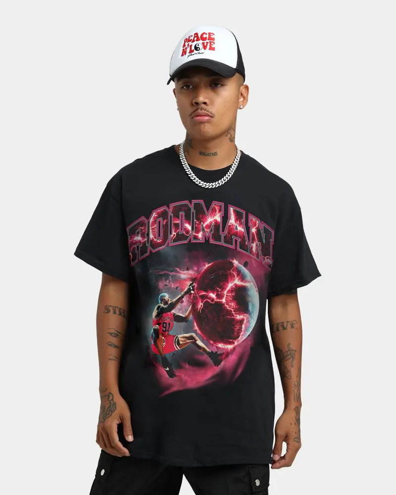 Rodman Brand Planet Dunk Vintage T-Shirt Black Wash 1