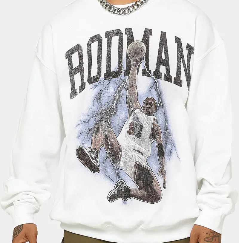 Rodman Brand Rodman Dunk Uv Crewneck White 1