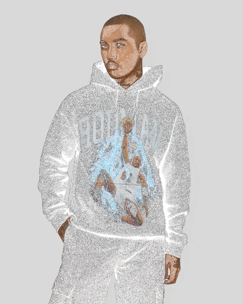 Rodman Brand Rodman Glow Dunk Hoodie Black 1