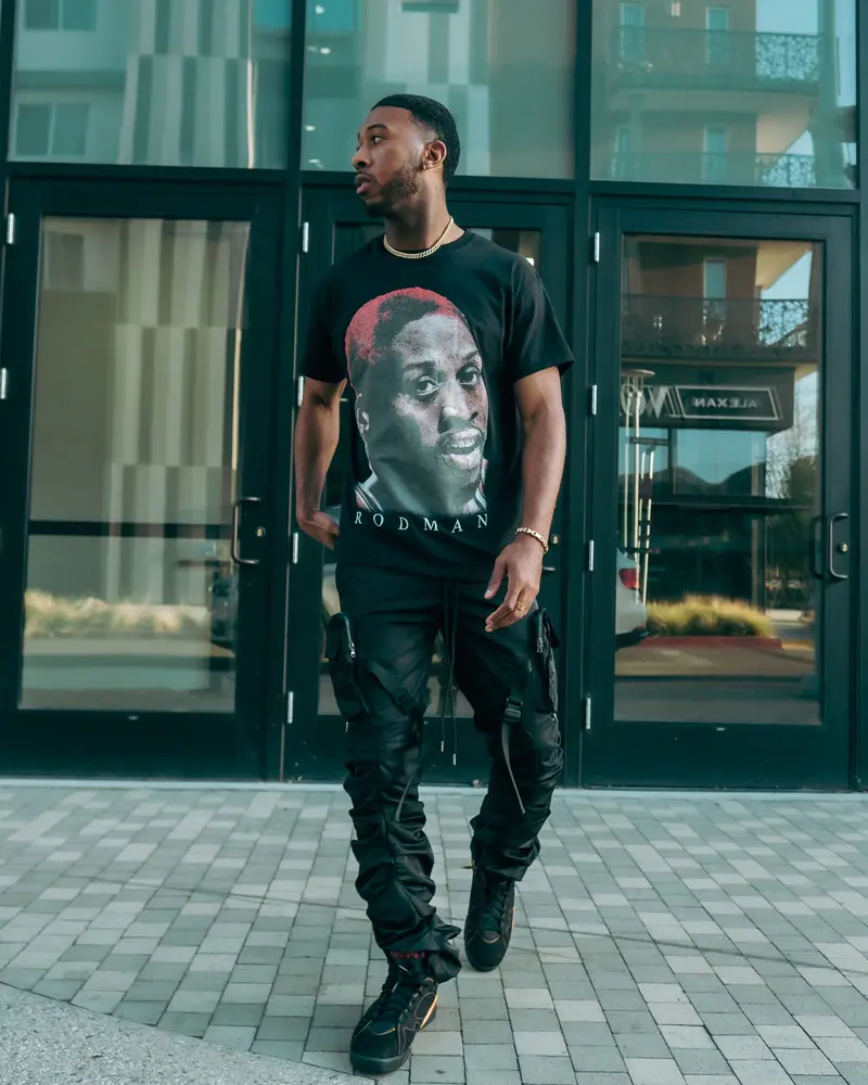 Rodman Brand Rodman Glow Face T-Shirt Black 2