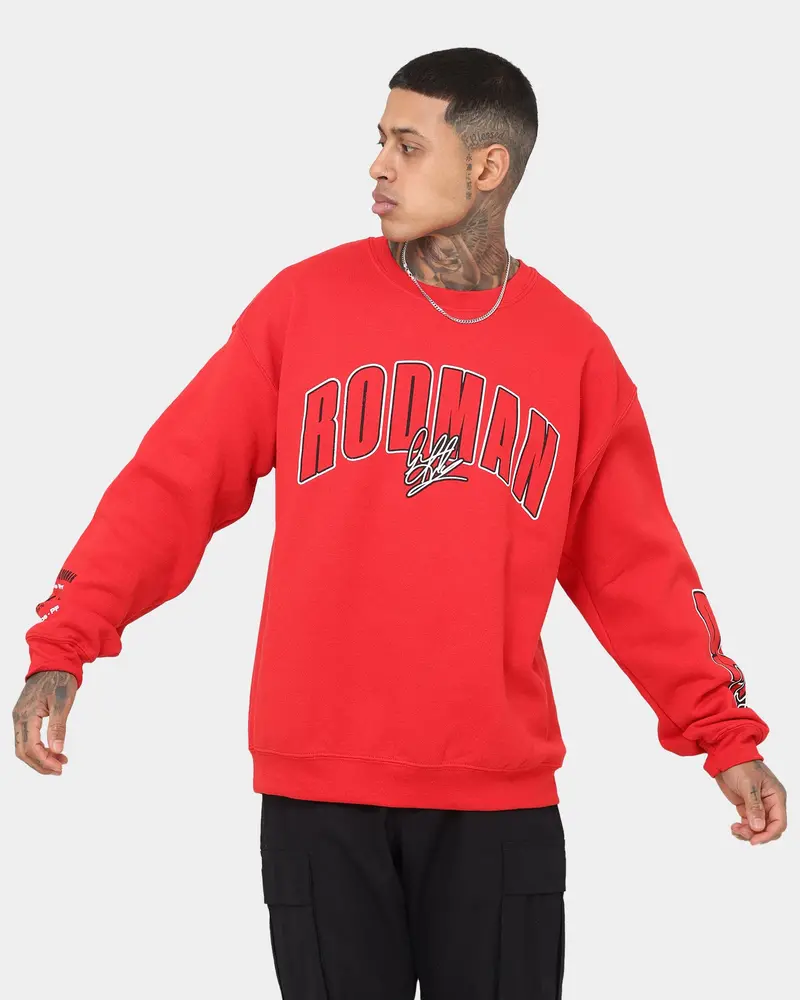 Rodman Brand Rodman Stats Crewneck Red 1