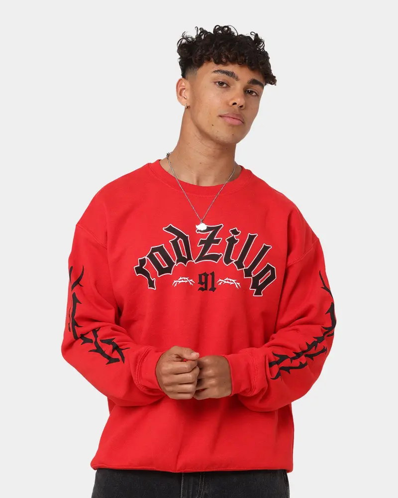 Rodman Brand Rodzilla Crewneck Red 1