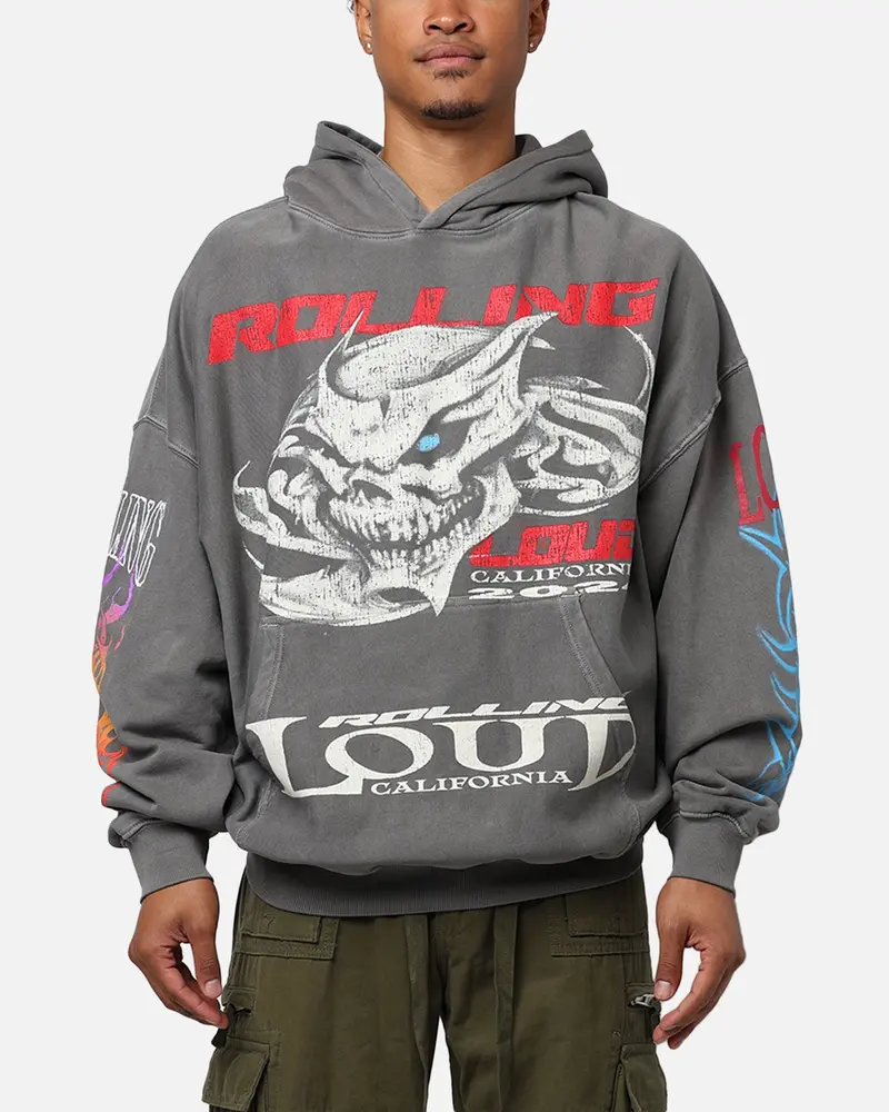 Rolling Loud Culture Hoodie Washed Charcoal 1