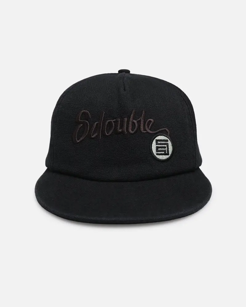 S Double Canvas Cap Black 1