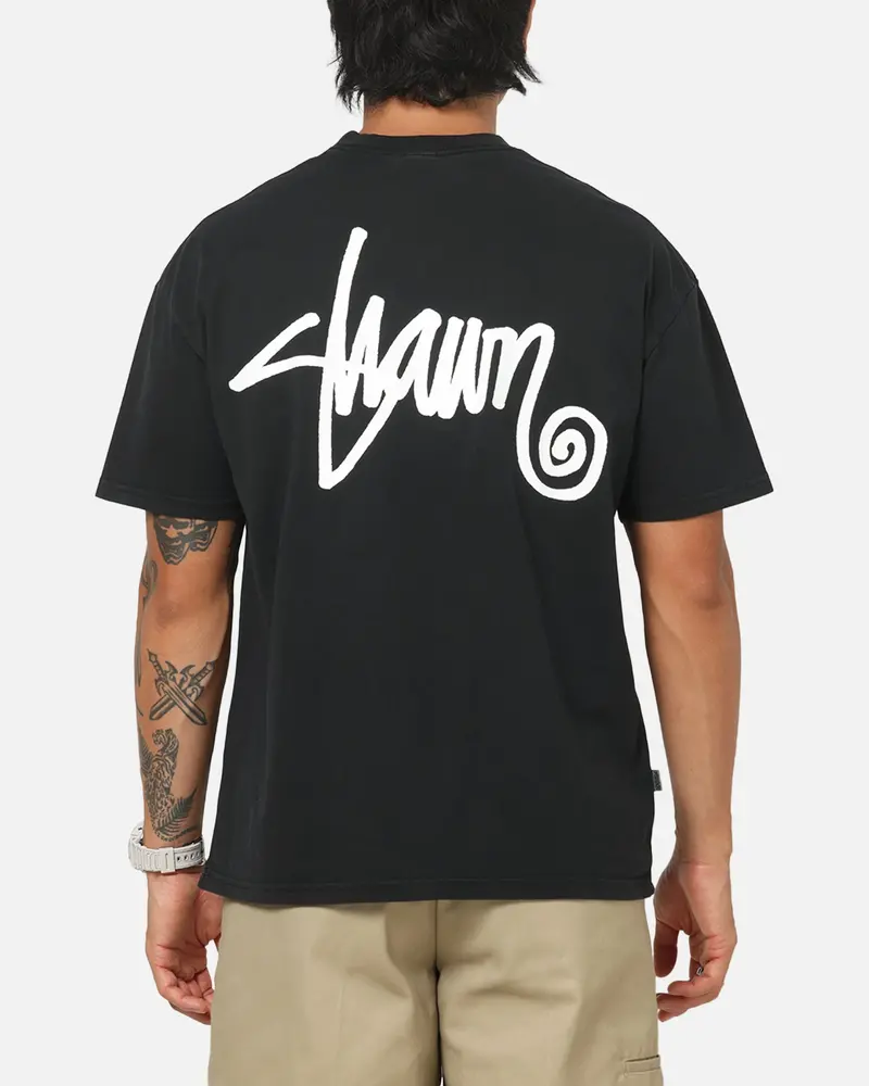 S Double Shawn Script T-Shirt Black 1