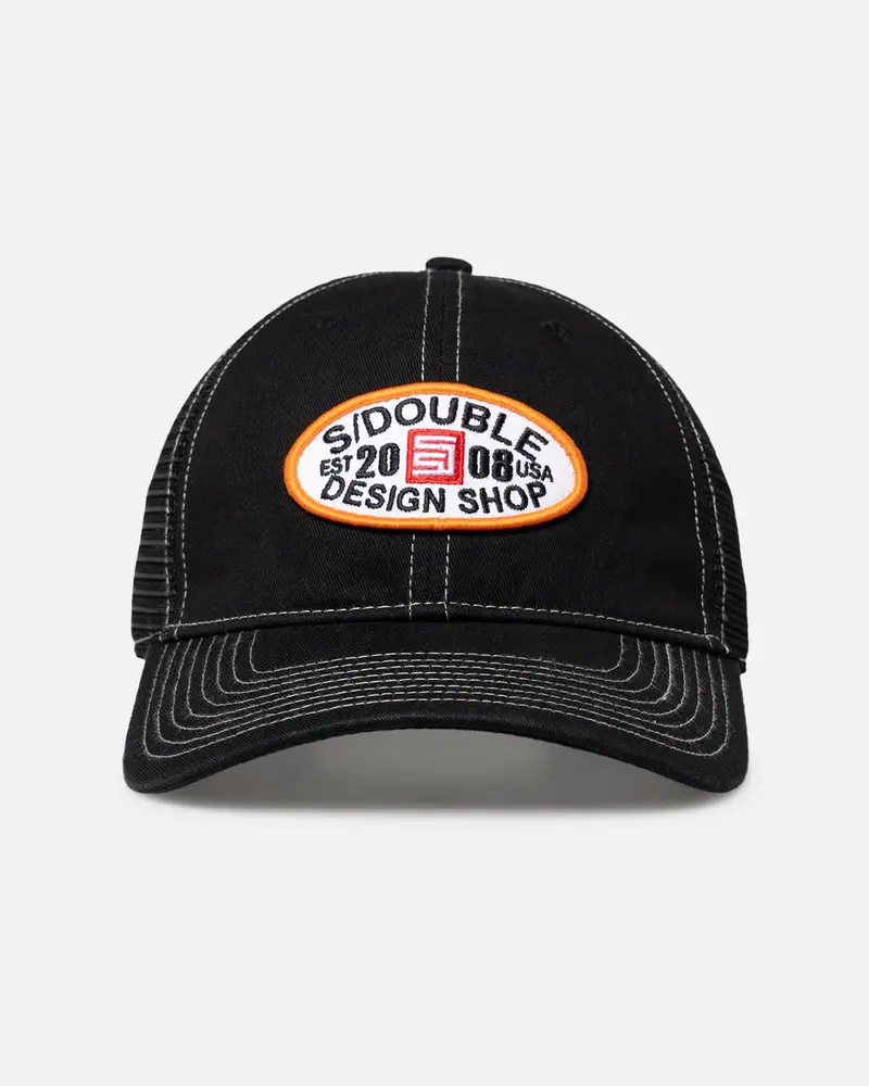 S Double Shop Relaxed Trucker Strapback Black 1