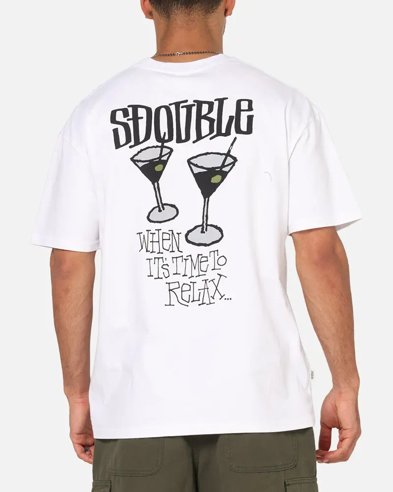 S Double Time To Relax T-Shirt White 1