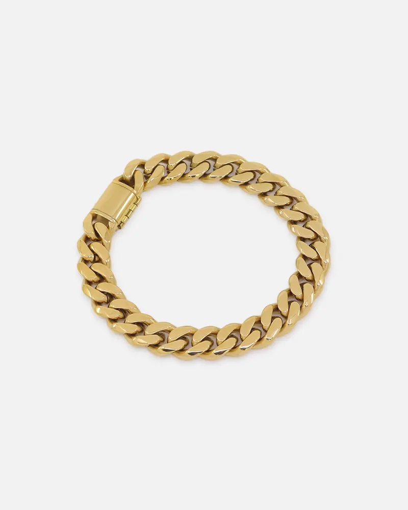 Saint Morta 10Mm Cuban Bracelet Gold 1