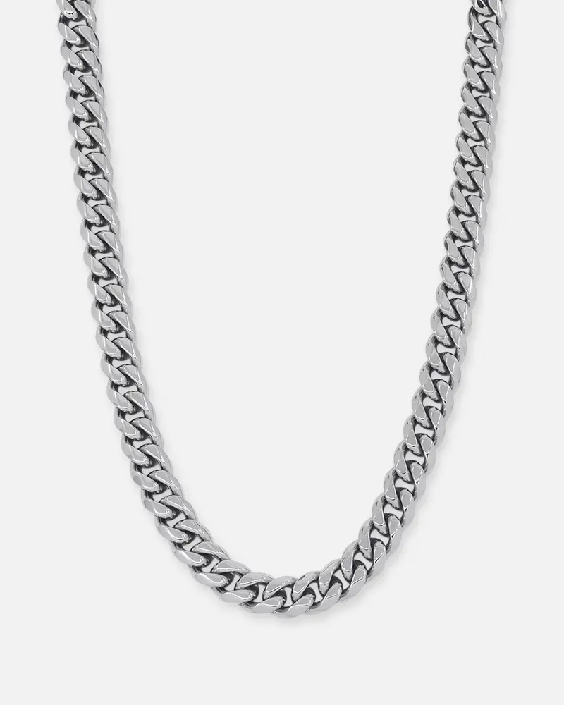 Saint Morta 10Mm Cuban Chain White Gold 1