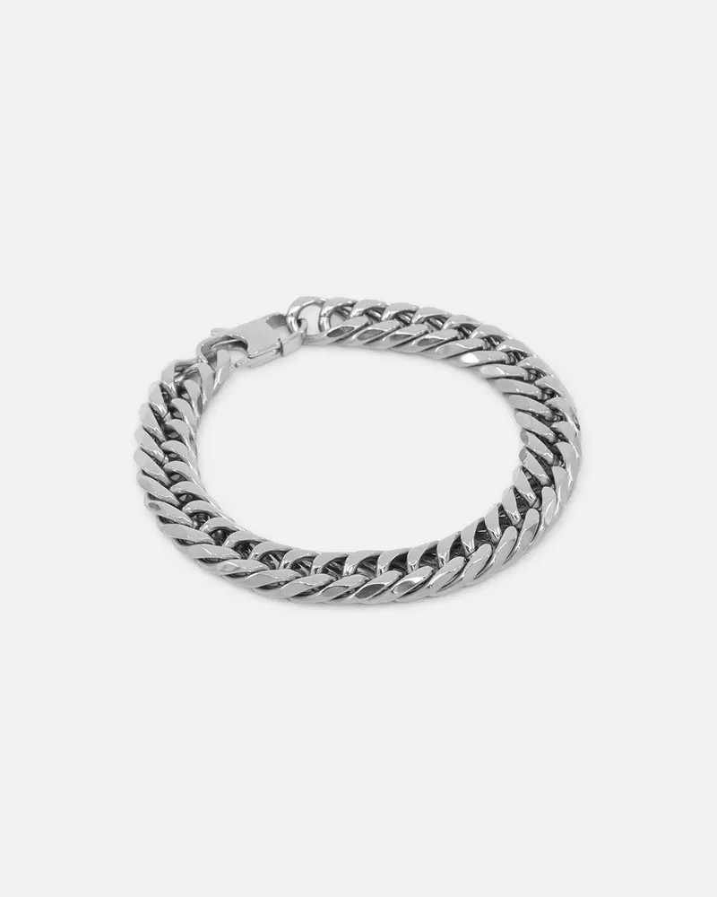 Saint Morta 12Mm Double Link Bracelet White Gold 1
