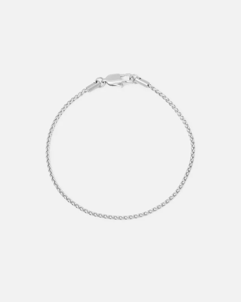 Saint Morta 2Mm Palm Chain Bracelet White Gold 1