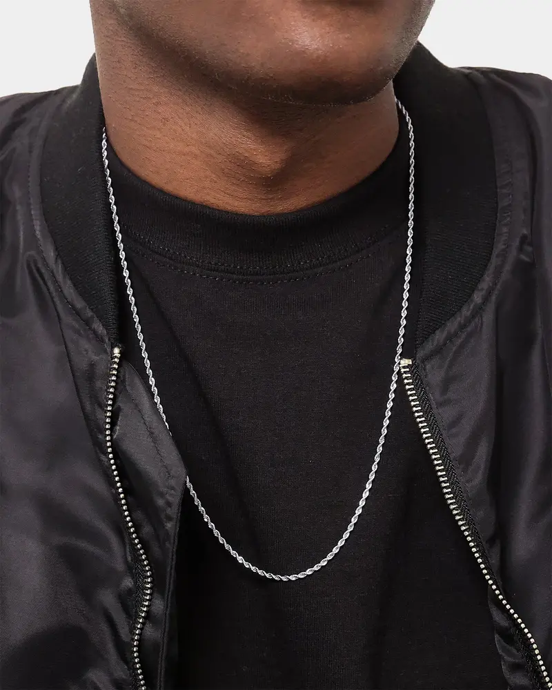 Saint Morta 2Mm Rope Chain White Gold 1