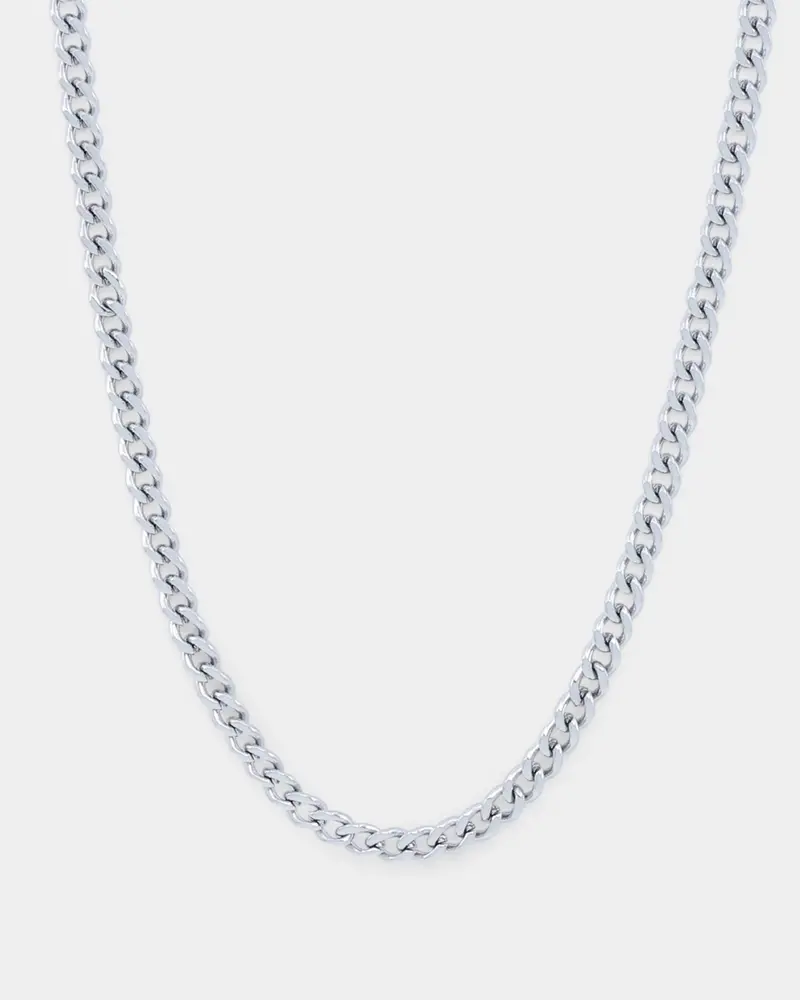 Saint Morta 3Mm Micro Cuban Chain White Gold 1