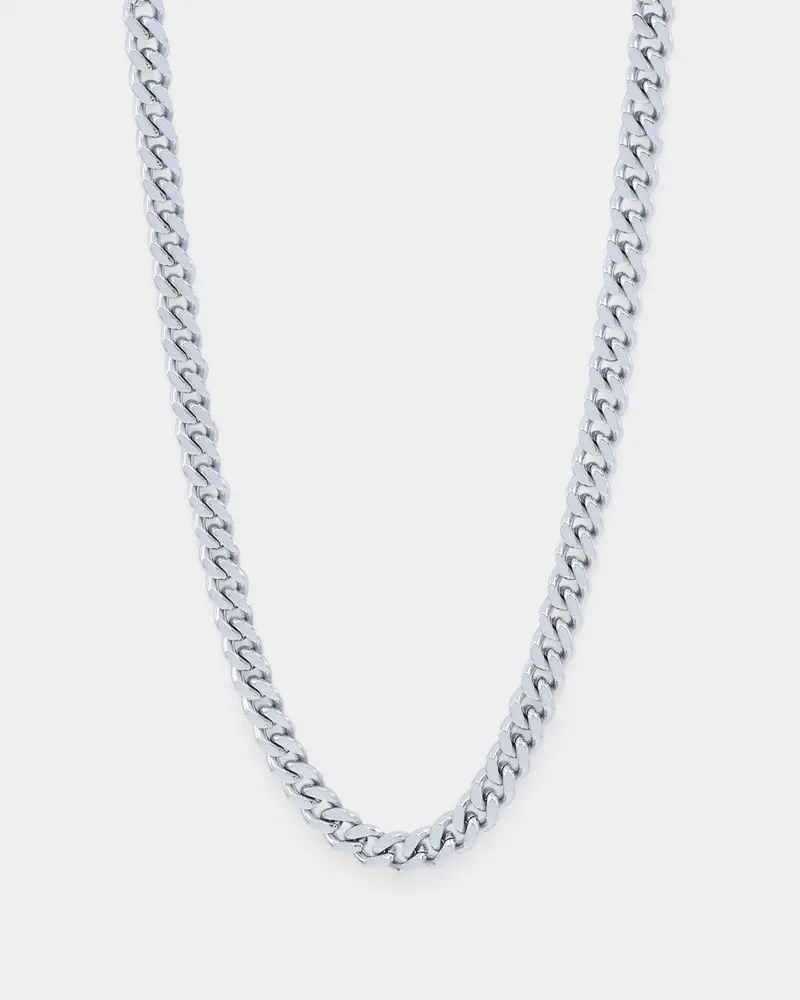 Saint Morta 5Mm Cuban Chain White Gold 1