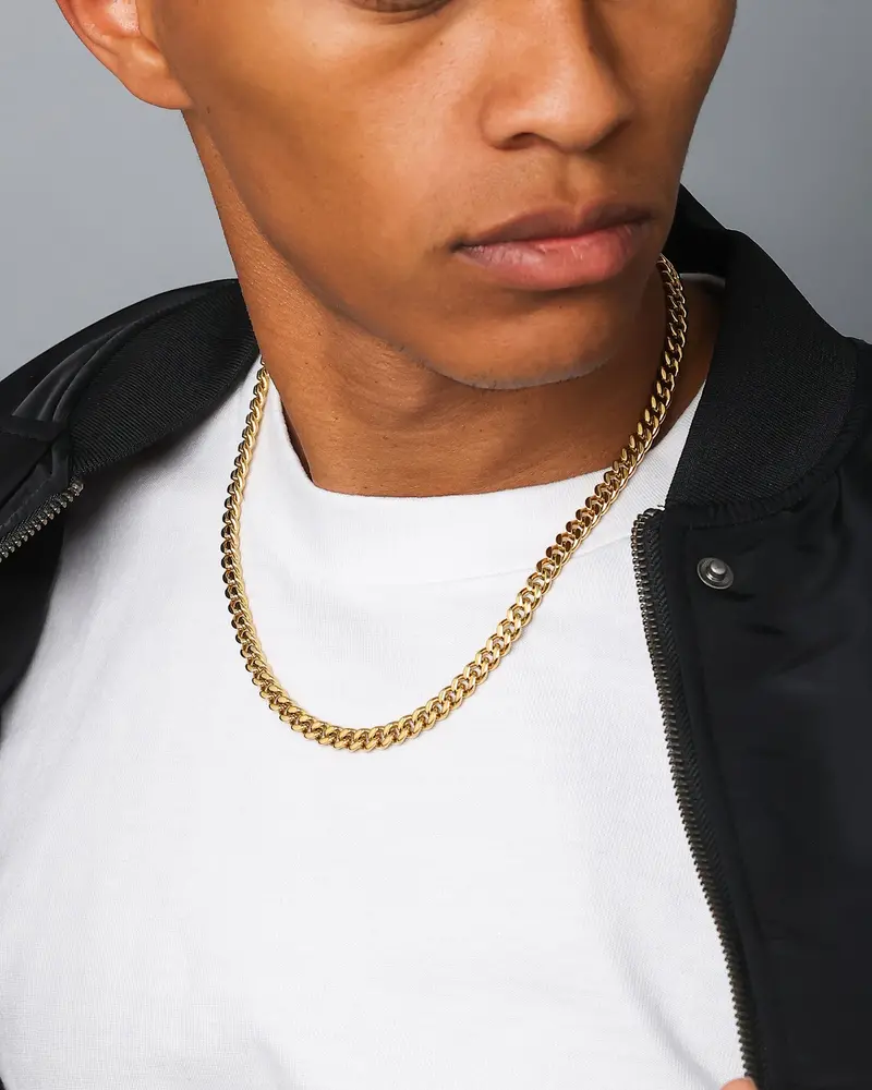Saint Morta 7Mm Cuban Chain Gold 1