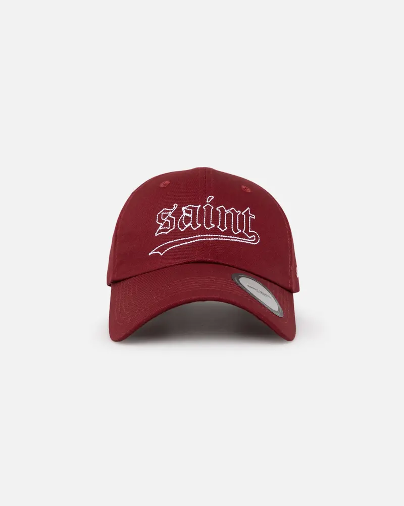 Saint Morta All Star Embroidered 6 Panel Strapback Maroon/White 1