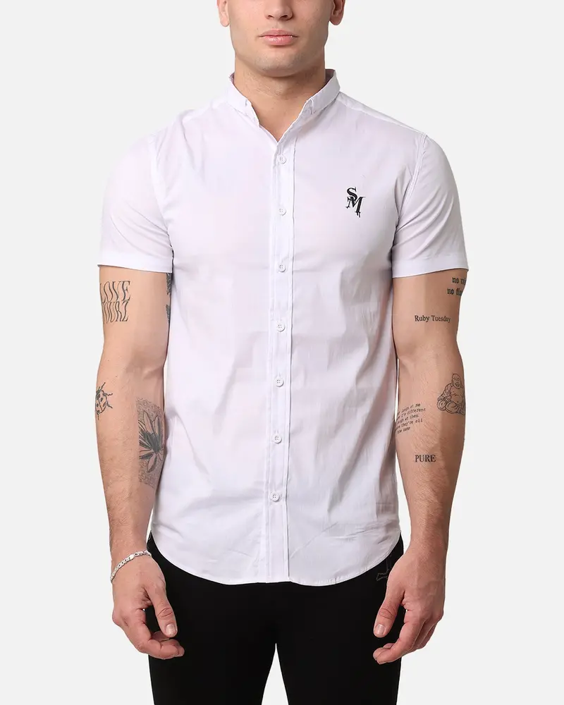Saint Morta Alpha Horoma Slim Fit Short Sleeve Shirt White 1