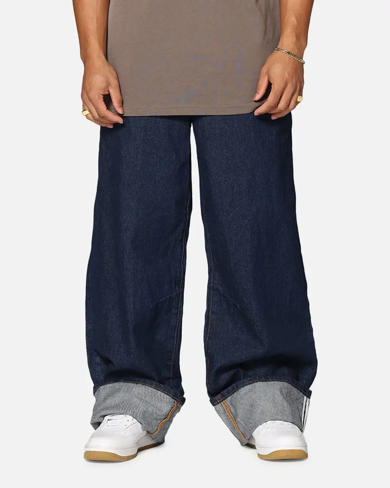 Saint Morta Amplus Selvedge Cuffed Jeans Indigo/Tan 1