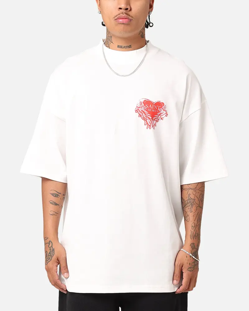 Saint Morta Angelic Heart T-Shirt Off White 1