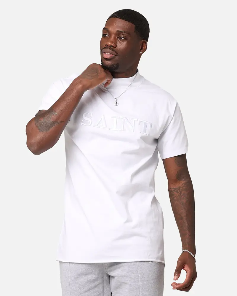 Saint Morta Annex Mockneck T-Shirt White/White 1
