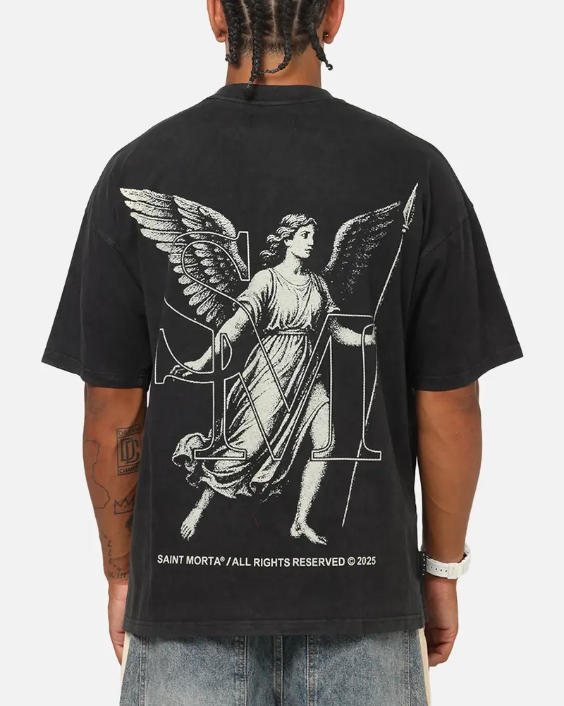 Saint Morta Archangel T-Shirt Vintage Black 1