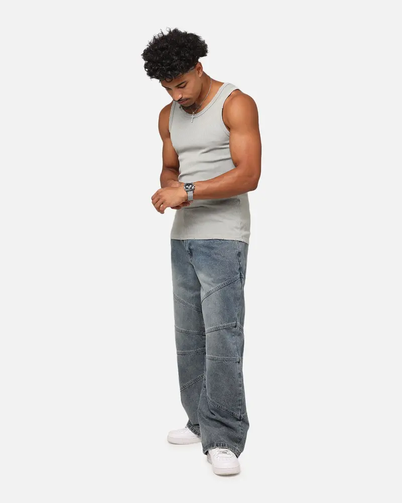 Saint Morta Arvina Distressed Singlet Grey Ash 2