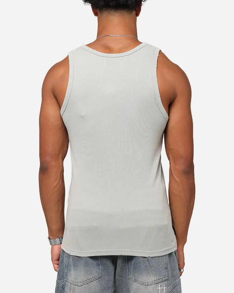 Saint Morta Arvina Distressed Singlet Grey Ash 3