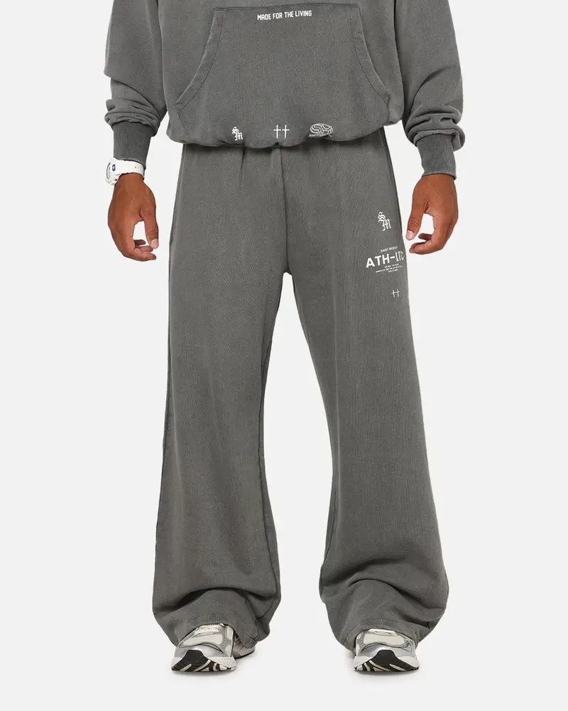 Saint Morta Athletc Sweatpants Washed Charcoal 1