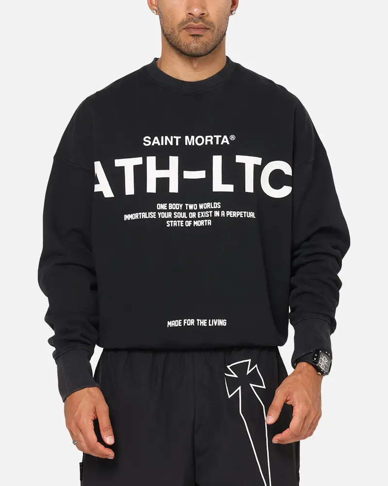Saint Morta Athltc Crewneck Black 1