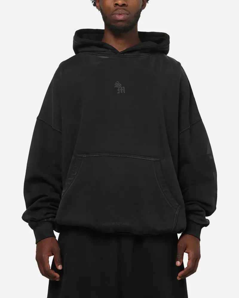 Saint Morta Athltc R3 Boxy Hoodie Washed Black 1