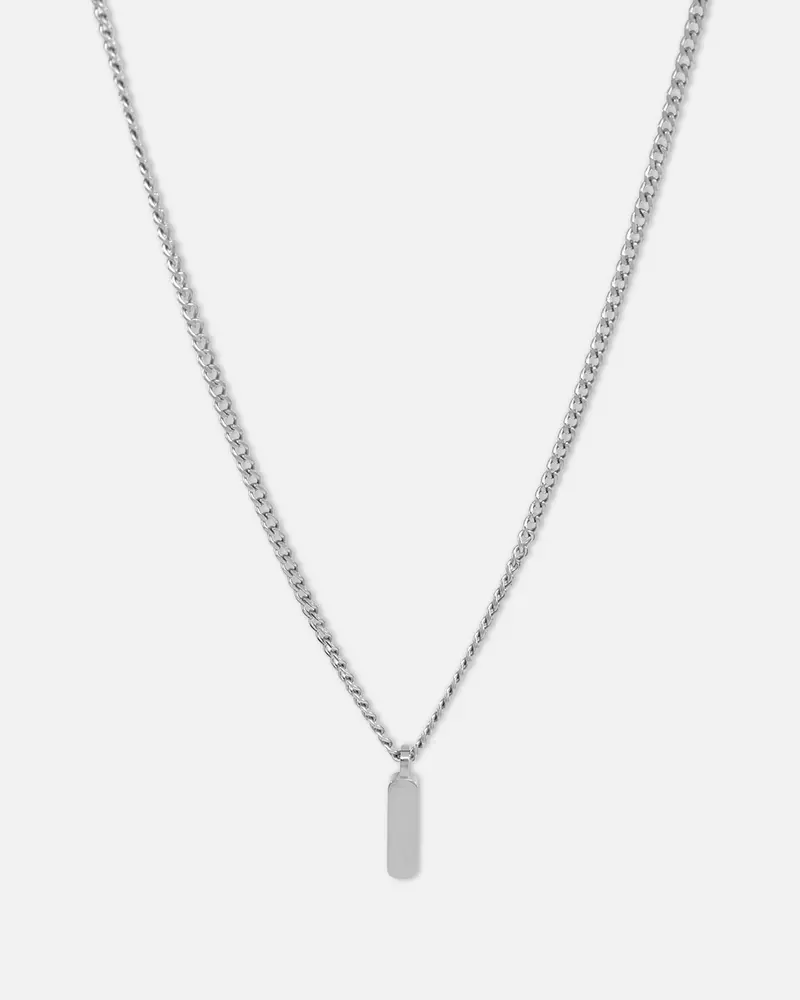 Saint Morta Bar Totem Pendant Chain White Gold 1