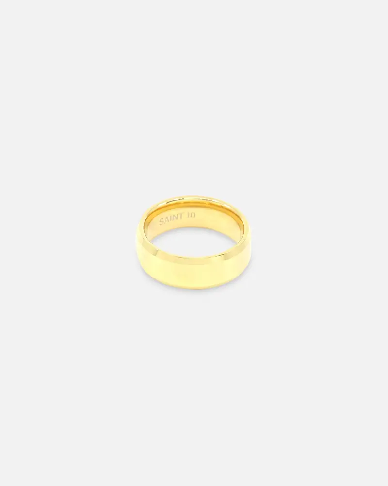 Saint Morta Beveled Band Ring Gold/Tungsten 1