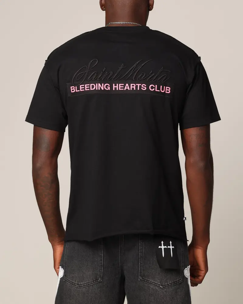 Saint Morta Bleeding Hearts Club Cut T-Shirt Black 1