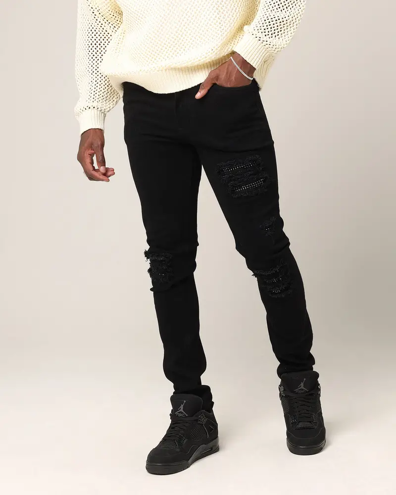 Saint Morta Bling Summum Jeans Black 1