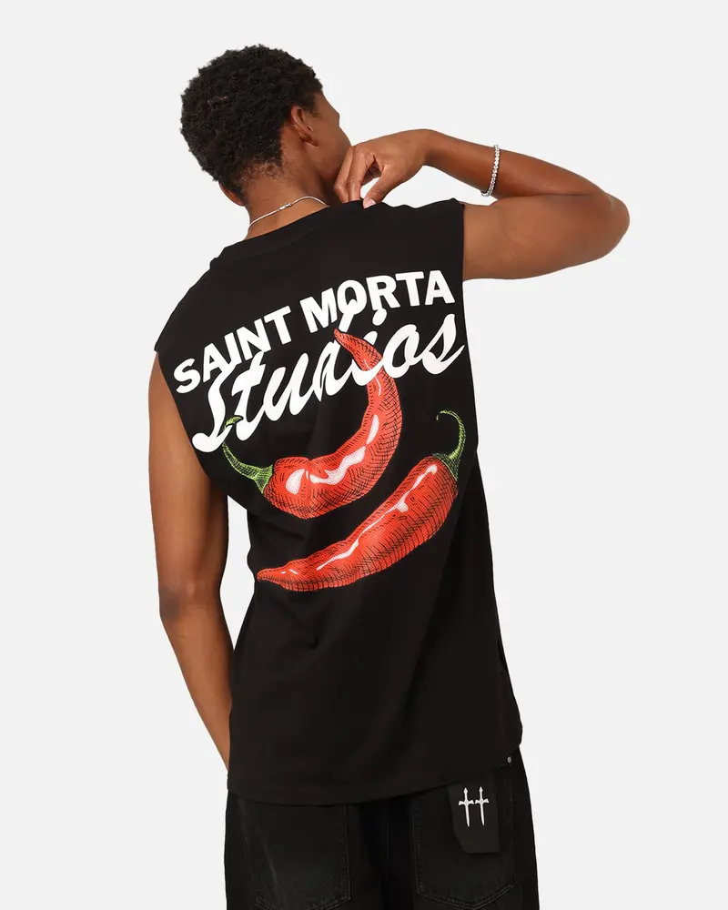 Saint Morta Chilli Fusion Muscle T-Shirt Black 1