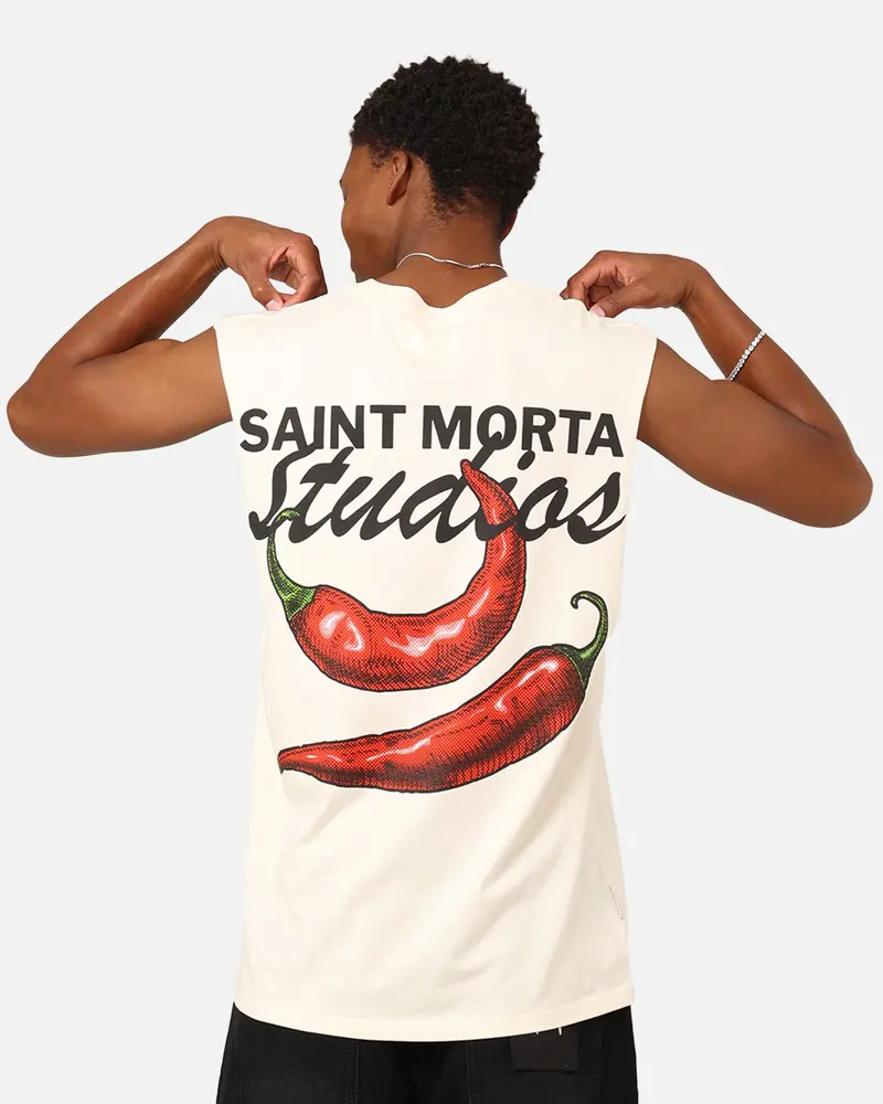 Saint Morta Chilli Fusion Muscle T-Shirt Off White 1