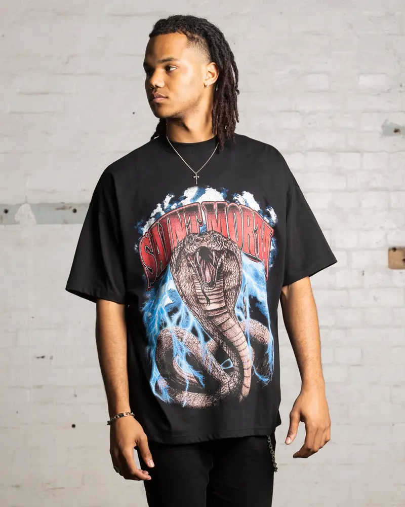Saint Morta Cobra Boxy T-Shirt Black 1