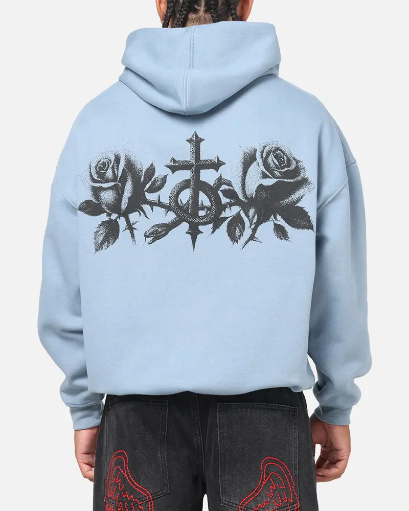 Saint Morta Conviction Boxy Hoodie Denim Blue 1