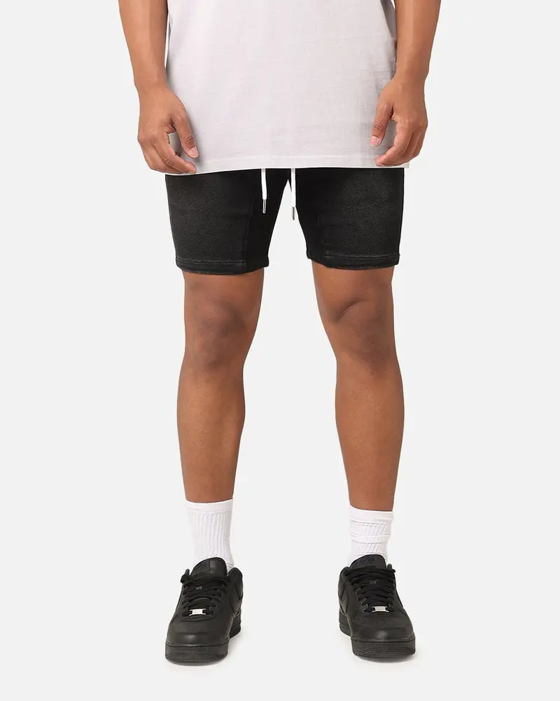Saint Morta Correr Denim Shorts Washed Black 1
