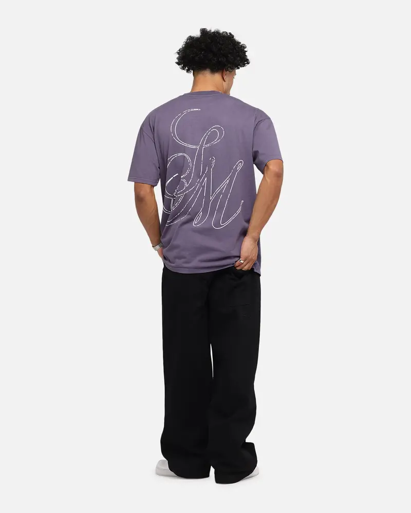 Saint Morta Cursive Boxy T-Shirt Purple 3