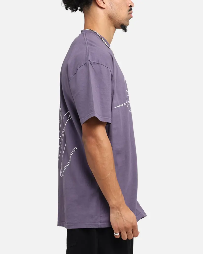 Saint Morta Cursive Boxy T-Shirt Purple 5