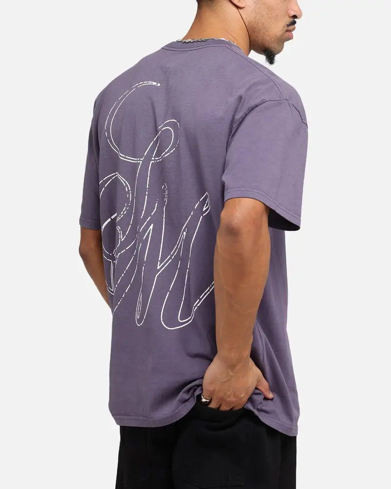 Saint Morta Cursive Boxy T-Shirt Purple 7