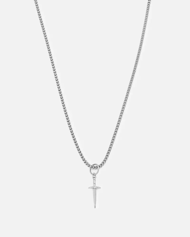 Saint Morta Dagger Franco Necklace White Gold 1